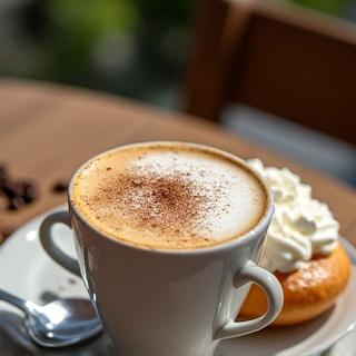 Cappuccino e maritozzo con panna fresca